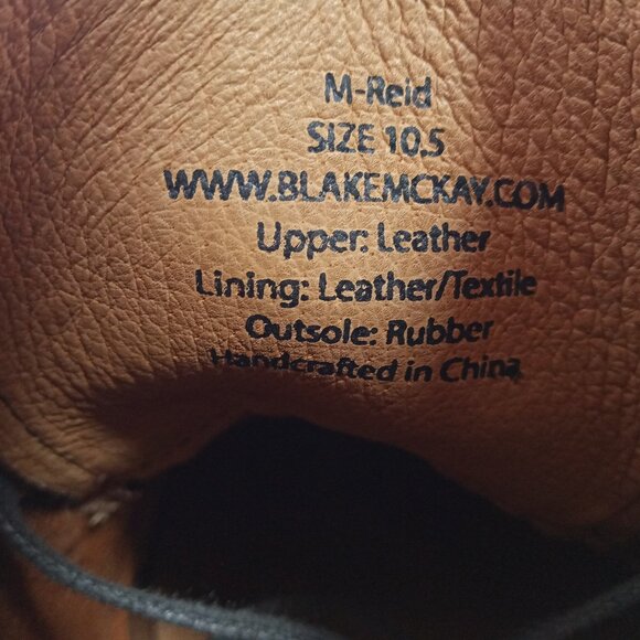 Blake Mckay Mens Chukka Boots Size 10.5 Brown Leather Wingtip Dress Oxford Shoes - Picture 5 of 9